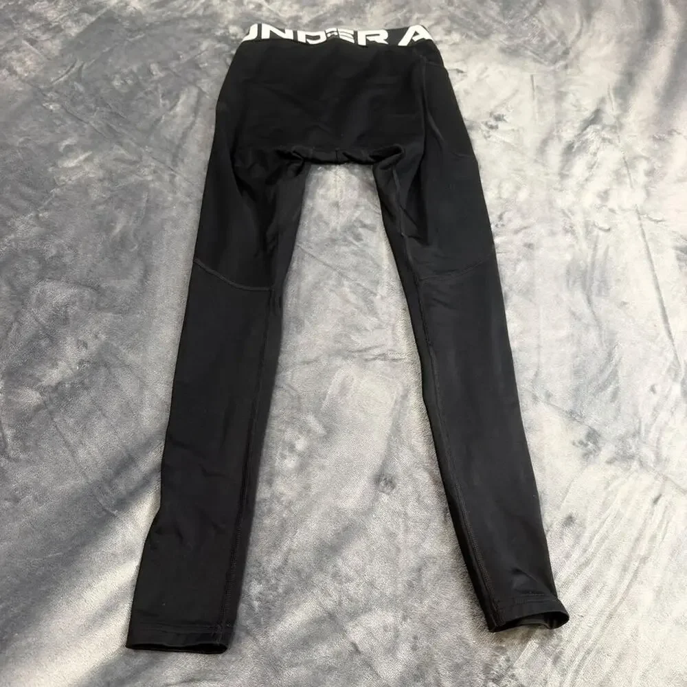 Mens Under Armour Cold Gear Black Spandex Tights Compression Pants Sz S
